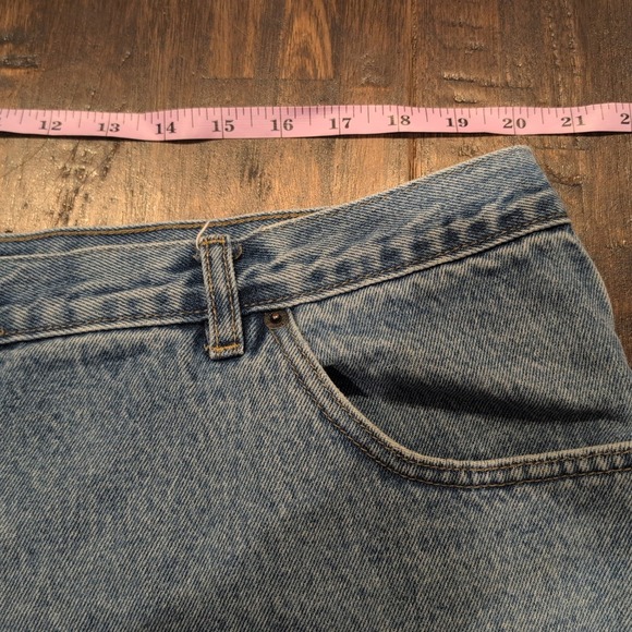 Vintage Bugle Boy 750 Jeans Mens 42W 30L Light Blue Wash Straight Leg Denim 90s - Picture 8 of 11